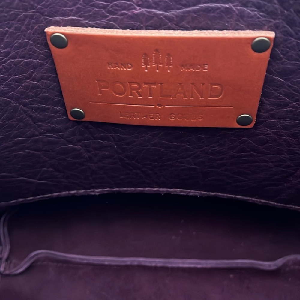 Portland Leather Purple Leather Tote Bag - Picture 11 of 11